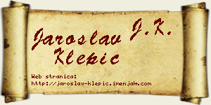 Jaroslav Klepić vizit kartica